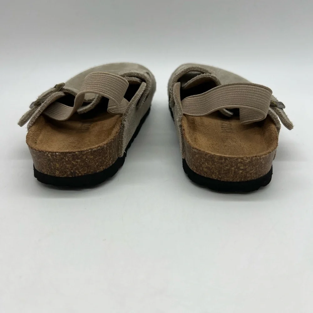 Ruizustock Kids Beige Suede Buckle Mules Size 26 toddler
